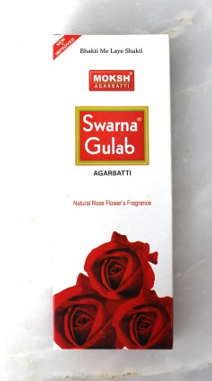 Moksh Agarbatti, SWARNA GULAB, Natural Rose Incense Sticks, 80g